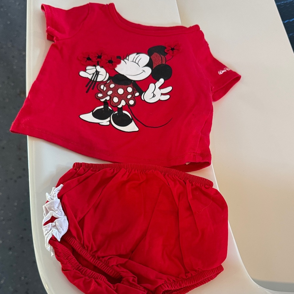 Disney Minnie Mouse Red Diaper Cover Set
